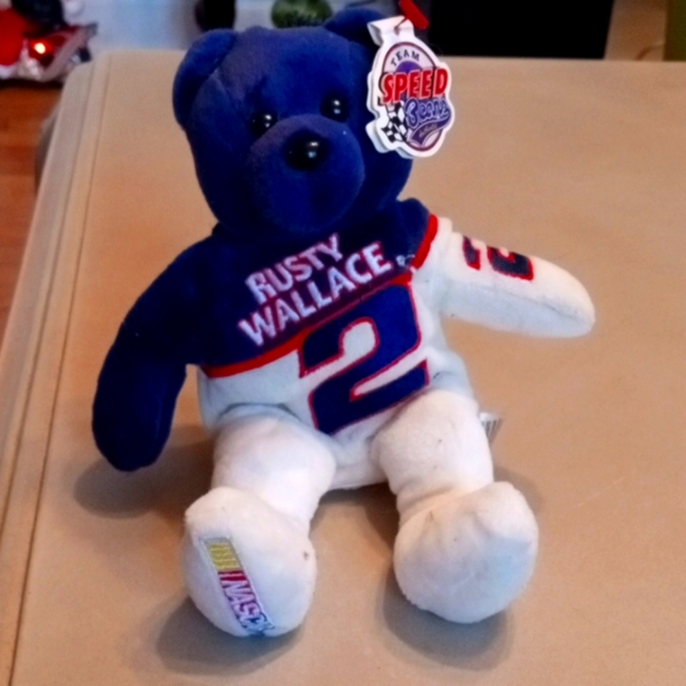 Rusty Wallace beany babies bear